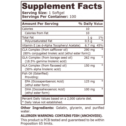 Pure Nutrition - Omega 3-6-9 - 100 Softgels