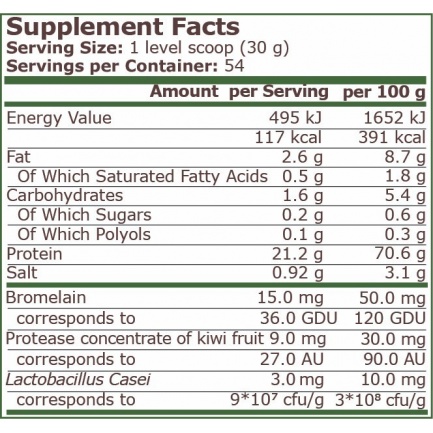 Pure Nutrition - Plant Protein - Natural Vanilla - 1600 G