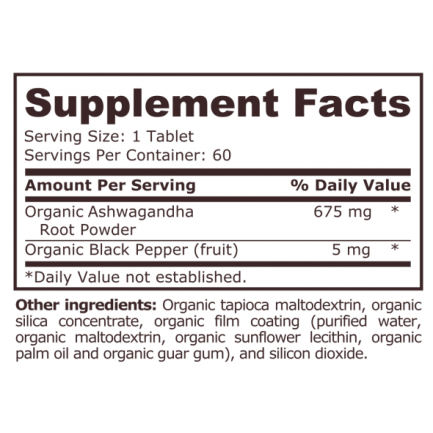 Pure Nutrition - Ashwagandha Organic - 60 Tablets