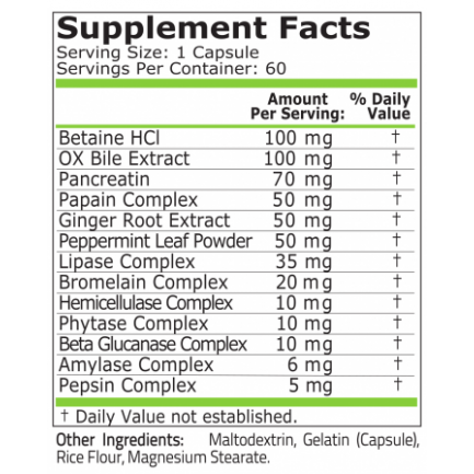 Pure Nutrition - Power Enzymes - 60 Капсули
