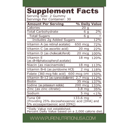 Pure Nutrition - Prenatal Formula Raspberry - 60 Gummies