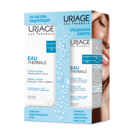 Uriage Eau Thermale Термален хидратиращ крем 40 ml + Околоочен крем 15 ml