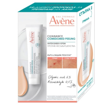 Avene Cleanance Comedomed Peeling Интензивен крем 40 ml + Почистващ гел 200 ml
