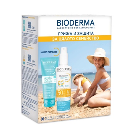 Bioderma Photoderm Pediatrics SPF50+ Спрей 200 ml + Мляко за след слънце 100 ml
