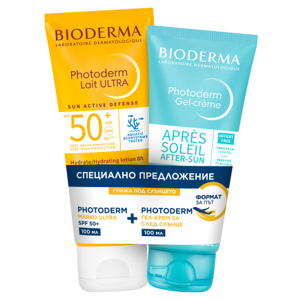 Bioderma Photoderm Ultra SPF50+ Слънцезащитно мляко 100 ml + Мляко за след слънце 100 ml