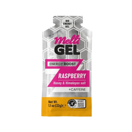 MelliGEL Raspberry +caffeine Energy Gel - Био Енергиен Гел 32 g