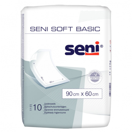 Seni Soft Basic Абсорбиращи хигиенични чаршафи, размер 90X60 см х10 броя