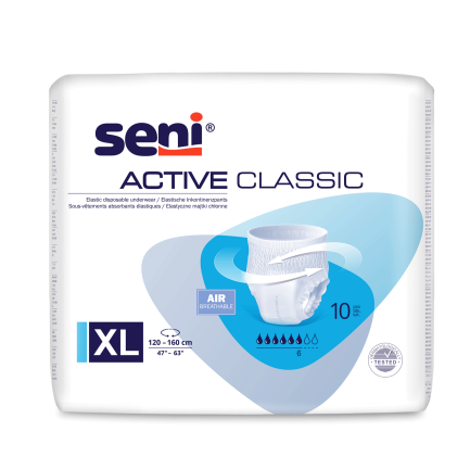 Seni Active Normal Абсорбиращи гащи за възрастни, размер XL х10 броя