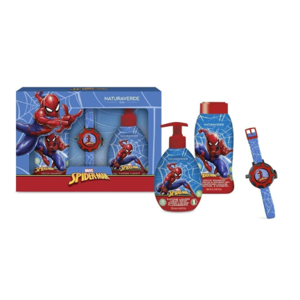 Naturaverde Marvel Spiderman Комплект Душ-гел 250 ml + Течен сапун 300 ml + Гривна изстрелваща дискове