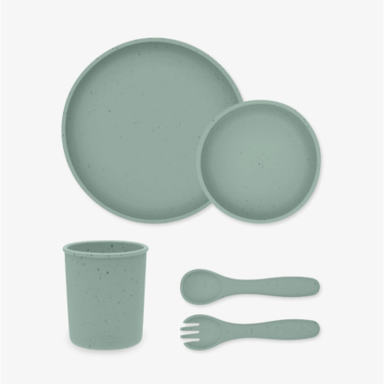 KikkaBoo Сет за хранене 5 части Platinum Silicone Sage