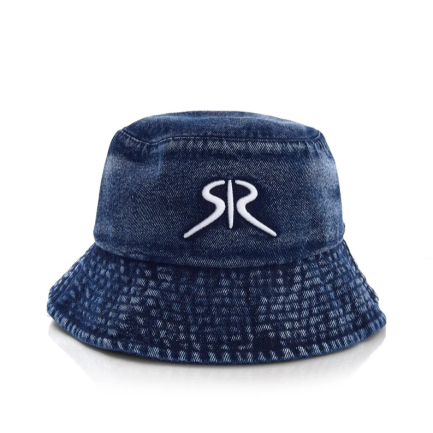 RADICHEV Дънкова шапка тип bucket с бродирано лого Dark blue