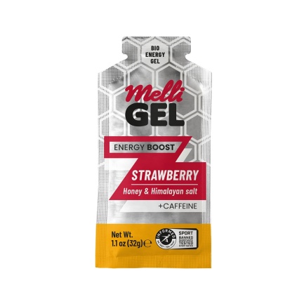 MelliGEL Strawberry +caffeine Energy Gel - Био Енергиен Гел 32 g