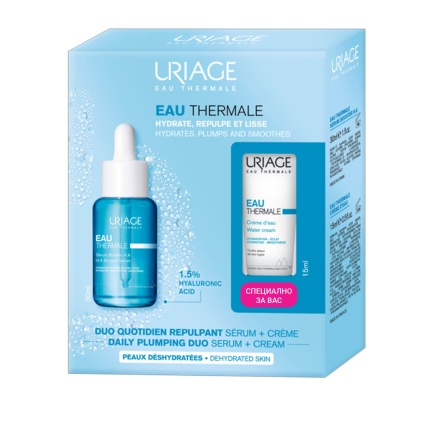 Uriage Комплект Eau Thermale Хиалуронов серум 30 ml + Хидратиращ крем 15 ml