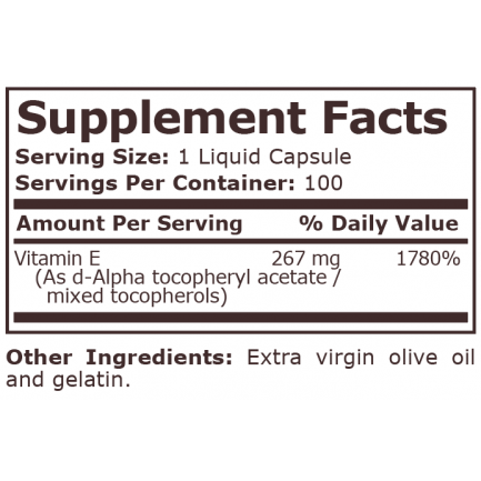 Pure Nutrition - Витамин E 400 Iu - 100 Дражета
