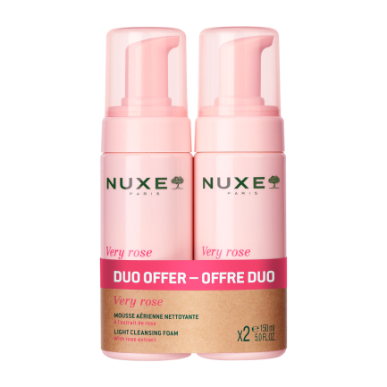 Nuxe Very Rose Нежна почистваща пяна 2 x 150 ml