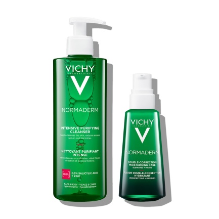 Vichy NORMADERM Рутина за мазна и склонна към акне кожа в зряла възраст (почистване, грижа)