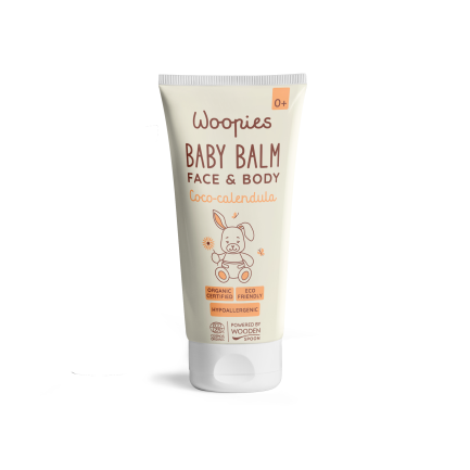 Wooden Spoon Woopies Cosmos Organic Бебешки балсам за лице и тяло с кокос и невен 100 ml