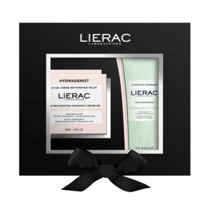 Lierac Hydragenist Рехидратиращ озаряващ гел-крем 50 ml + Почистваща маска 75 ml