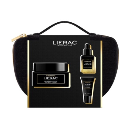 Lierac Premium Копринен крем 50 ml + Серум 13 ml + Околооочен крем 5 ml + Козметична чанта