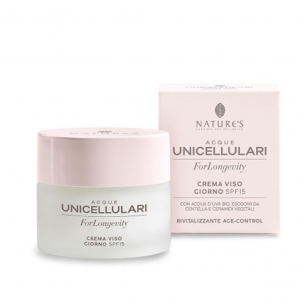 Natures Acque Unicellulari ForLongevity - Дневен крем за лице с SPF15, 50 мл