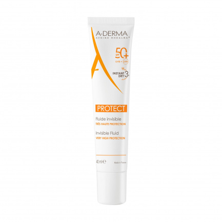 A-Derma Protect Невидим слънцезащитен флуид SPF50, 40 ml