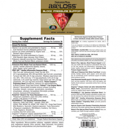 При високо Кръвно налягане - Blood Pressure Support - AgeLoss (90 табл)