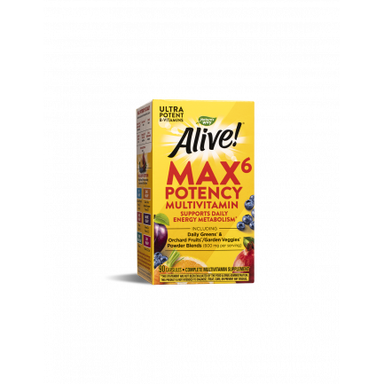 Alive!® Max6 Max Potency Multivitamin / Алайв! Мултивитамини максимум сила, 90 капсули Nature’s Way