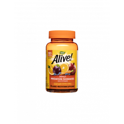 Alive! Adult Premium Gummies Multivitamin / Алайв! Премиум мултивитамини за възрастни, 90 желирани таблетки Nature’s Way