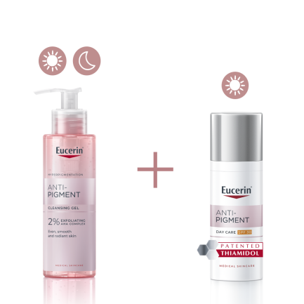 Eucerin Комплект Anti-Pigment Измиващ гел 200 ml + Дневен крем SPF30 50 ml