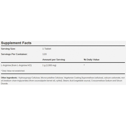 L-Arginine 1000 mg / Double Strength