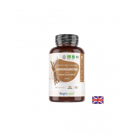 WeightWorld Ашваганда 600 mg + Черен пипер – Стрес, тревожност и психическа устойчивост, 180 капсули