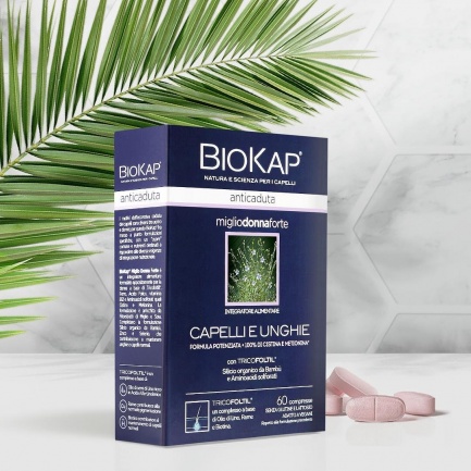 BioKap Anticaduta Miglio Donna Forte ЗА ЗДРАВЕТО НА КОСАТА И НОКТИТЕ ЗА НЕЯ, 60 таблетки