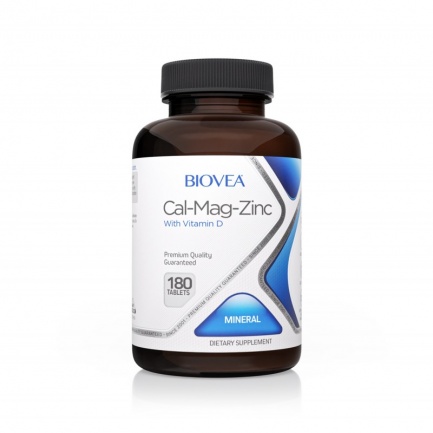 Biovea Cal-Mag-Zinc + Vitamin D - Калций + Магнезий + Цинк + Витамин D | 180 tabs