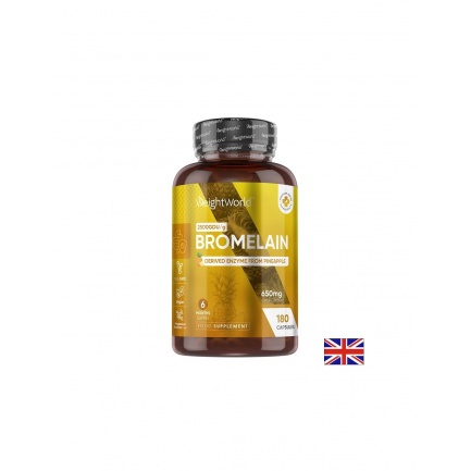 WeightWorld Бромелаин 650 mg – Храносмилане и противовъзпалителна подкрепа, 180 капсули