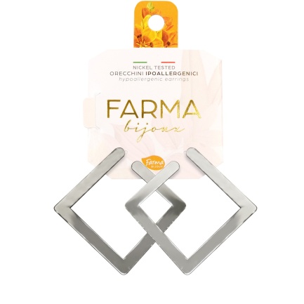 FARMA BIJOUX Обици квадратни обръчи C905