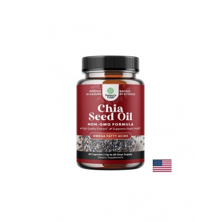 Чиа (масло от семена) – Омега-3 за сърцето и съдовете, 500 mg, 60 капсули