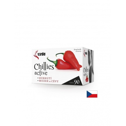 Chillies Active с гарциния камбоджа 1251 mg, зелен чай 282 mg и лют червен пипер 150 mg – За отслабване, 90 таблетки
