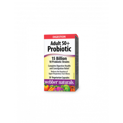Чревен баланс и добро храносмилане - Пробиотик за възрастни 50+,15 млрд. активни пробиотици, 10 щама, 30 капсули