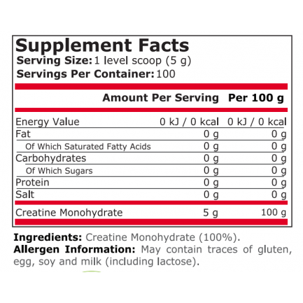 Pure Nutrition - 100% Pure Creatine - 500 Г