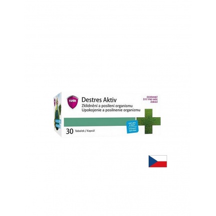 Destres Aktiv с L-триптофан 400 mg, валериана 100 mg и жълт кантарион 100 mg – При стрес и безсъние, 30 капсули