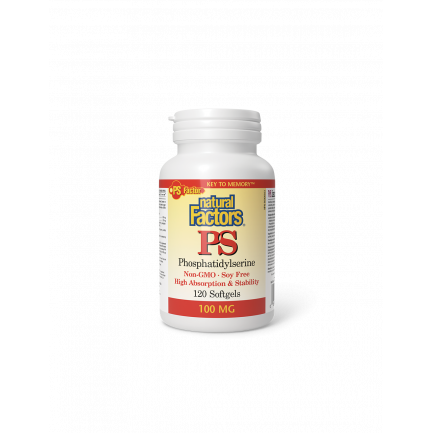 Добра памет и концентрация - ПиЕс Фосфатидилсерин, 100 mg х 120 софтгел капсули Natural Factors