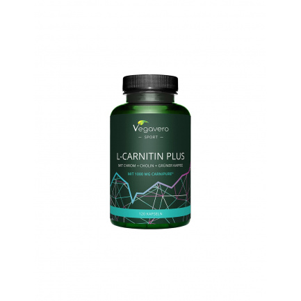 Енергия и контрол на теглото - Л-Карнитин + Хром, холин и зелено кафе, 120 капсули