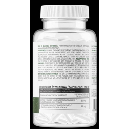 Garcinia Cambogia 500 mg - 60% HCA / Vege