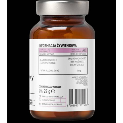 Ostrovit Чесън 1000 mg без мирис х60 капсули