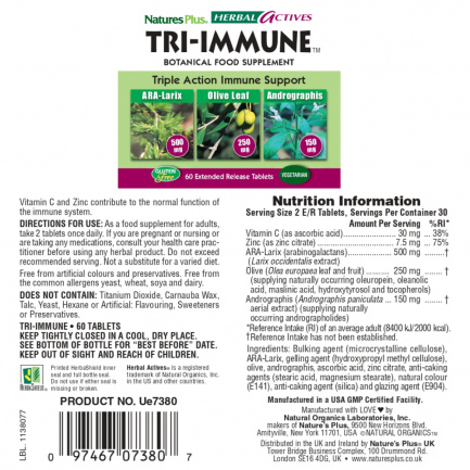 Имуностимулатор TRI IMMUNE - Herbal Actives (60 табл)