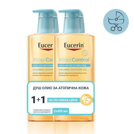 Eucerin AtopiControl Измиващо олио 400 ml х2 броя