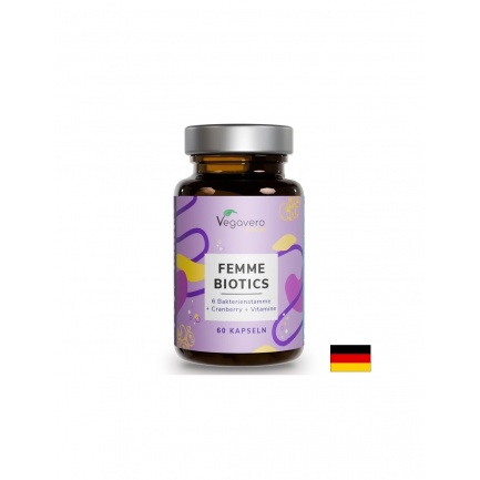 Femme Biotics (Пробиотик за жени) – Пробиотици, червена боровинка и витамини за женско здраве, 60 капсули