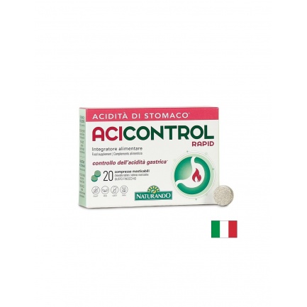 Формула при киселини и парене в стомаха с бързо действие, AciControl Rapid, 500 mg, 20 дъвчащи таблетки