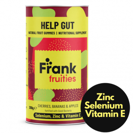 Frank Fruities Help Gut Желирани витамини със Селен, Цинк и Витамин Е - череша, банан и ябълка 200 g