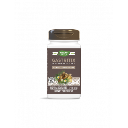 Gastritix™ - Гастритикс™ – билкова формула срещу газове и подут корем, 100 капсули Nature’s Way